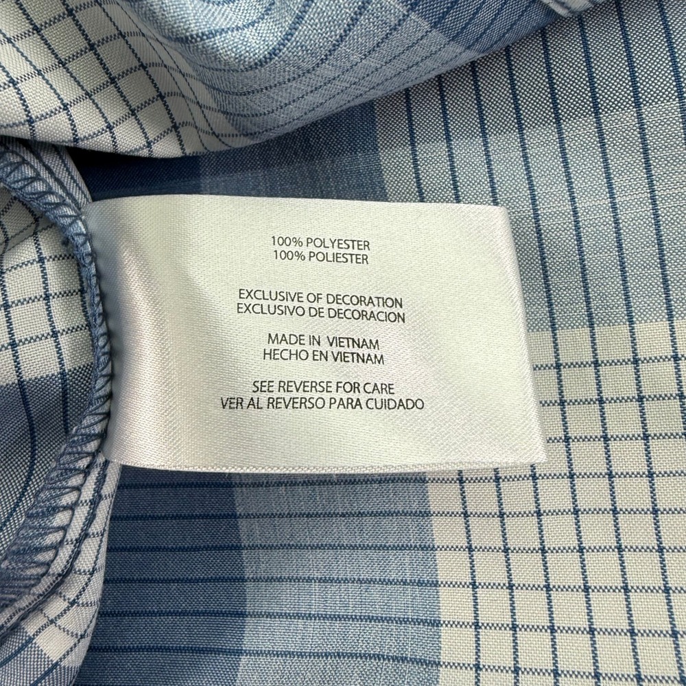 Orvis Shirt Mens Extra Large Blue White Plaid Button Up Short Sleeve Fishing - Picture 5 of 11